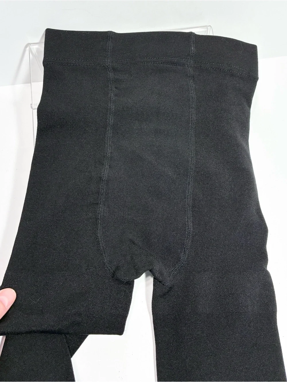 Y2K Thermal Fleece Lined Opaque Tights Black Size M/L
